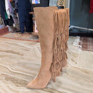 Vince Camuto Panaryaz Boots Suede Fringe Women's 7 Western Cowgirl Festival